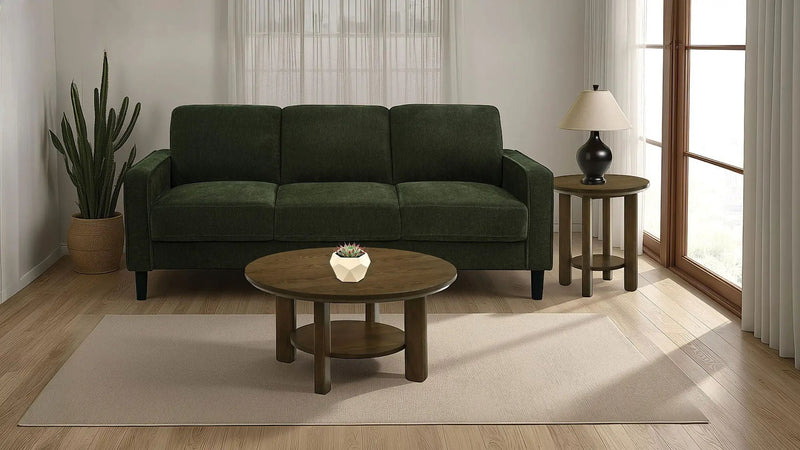 Ruth 77-inch Fabric Upholstered Track Arm Sofa Matcha Green by Unique Piece Furniture