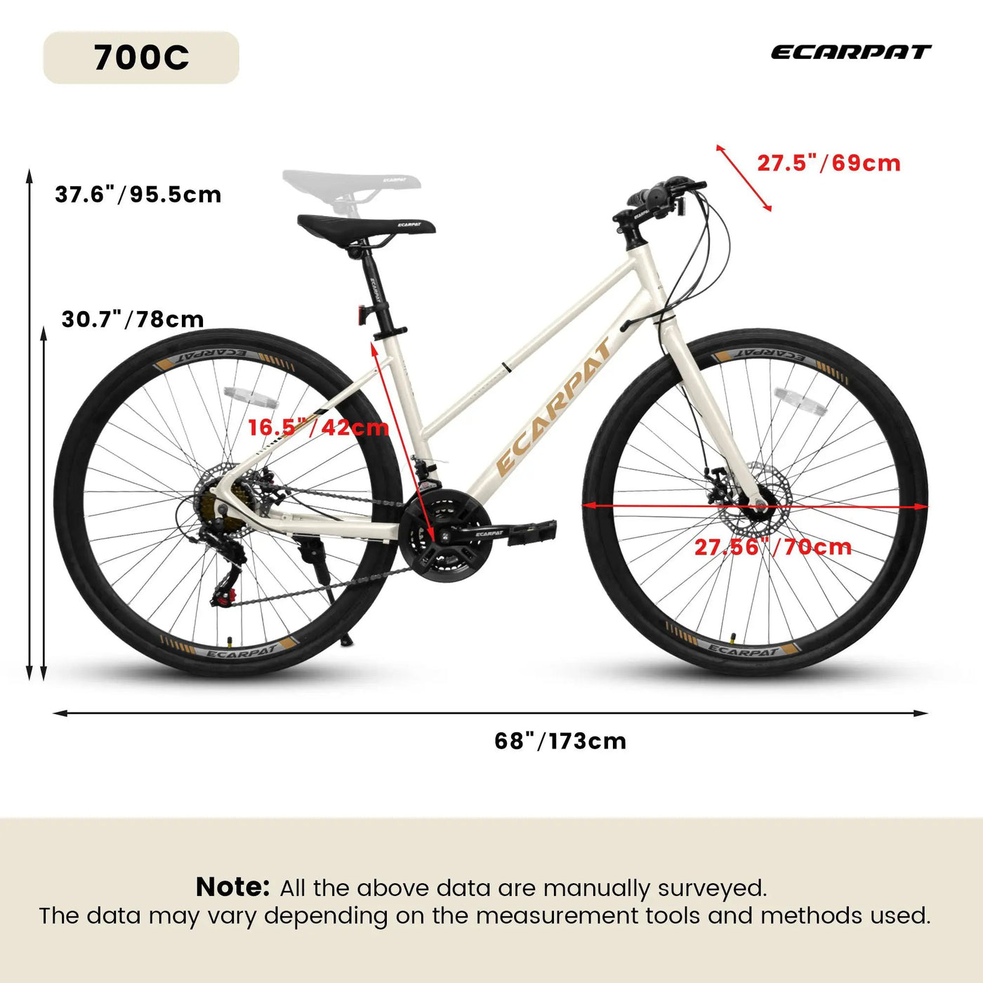 A28250 Road Bike With Aluminum Alloy Wheels, 21-Speed Gear System by HouseOfZazla