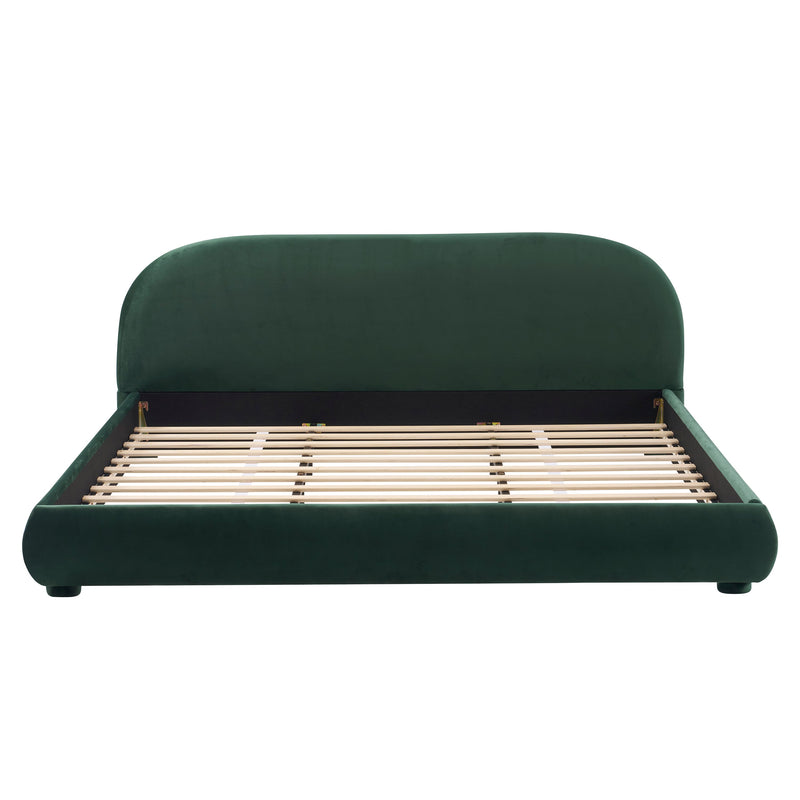 Dark Green Velvet Bed Frame by HouseOfZazla