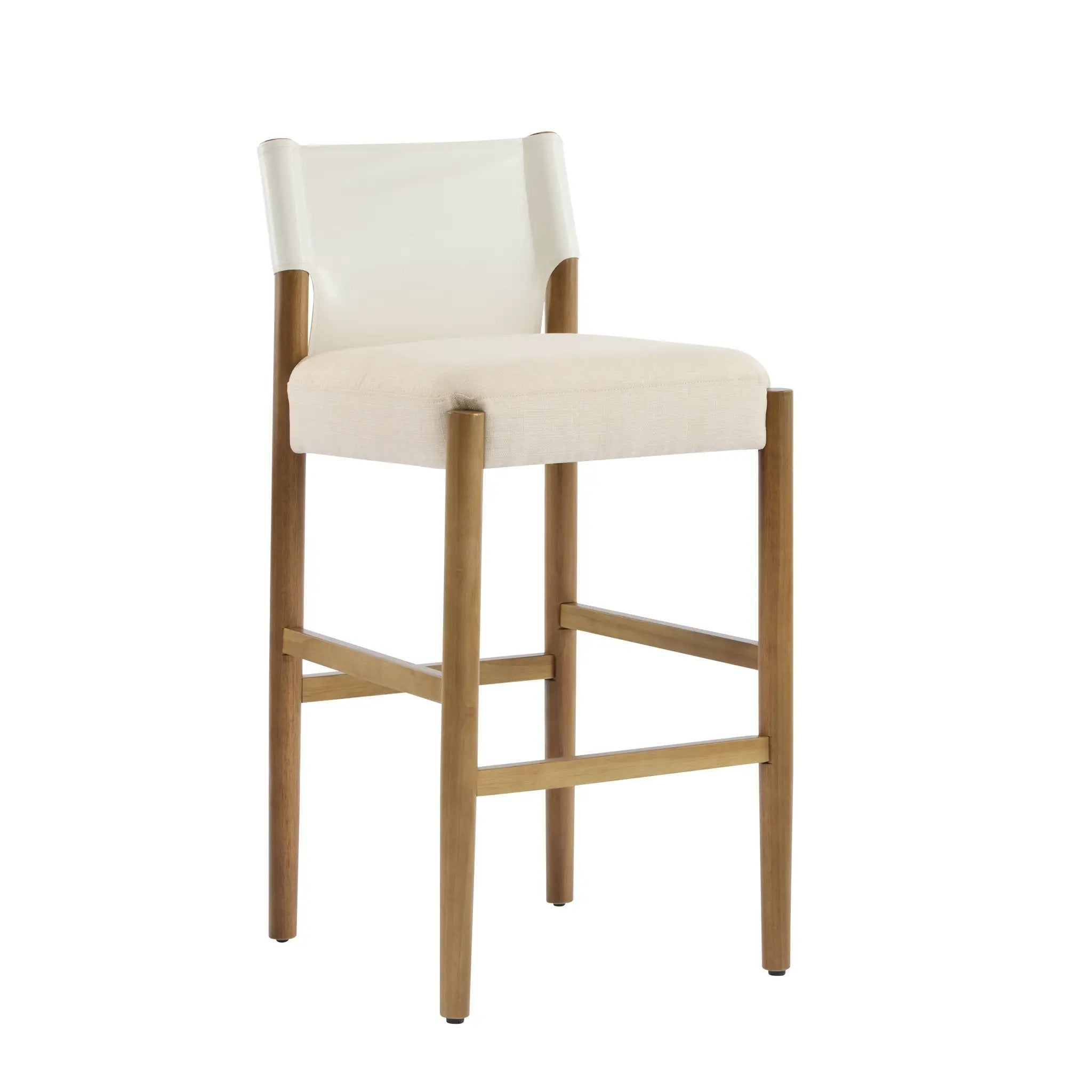 28.5'' Modern Solid Wood Bar Stool with Polyester Cushion - Set of 2 by HouseOfZazla