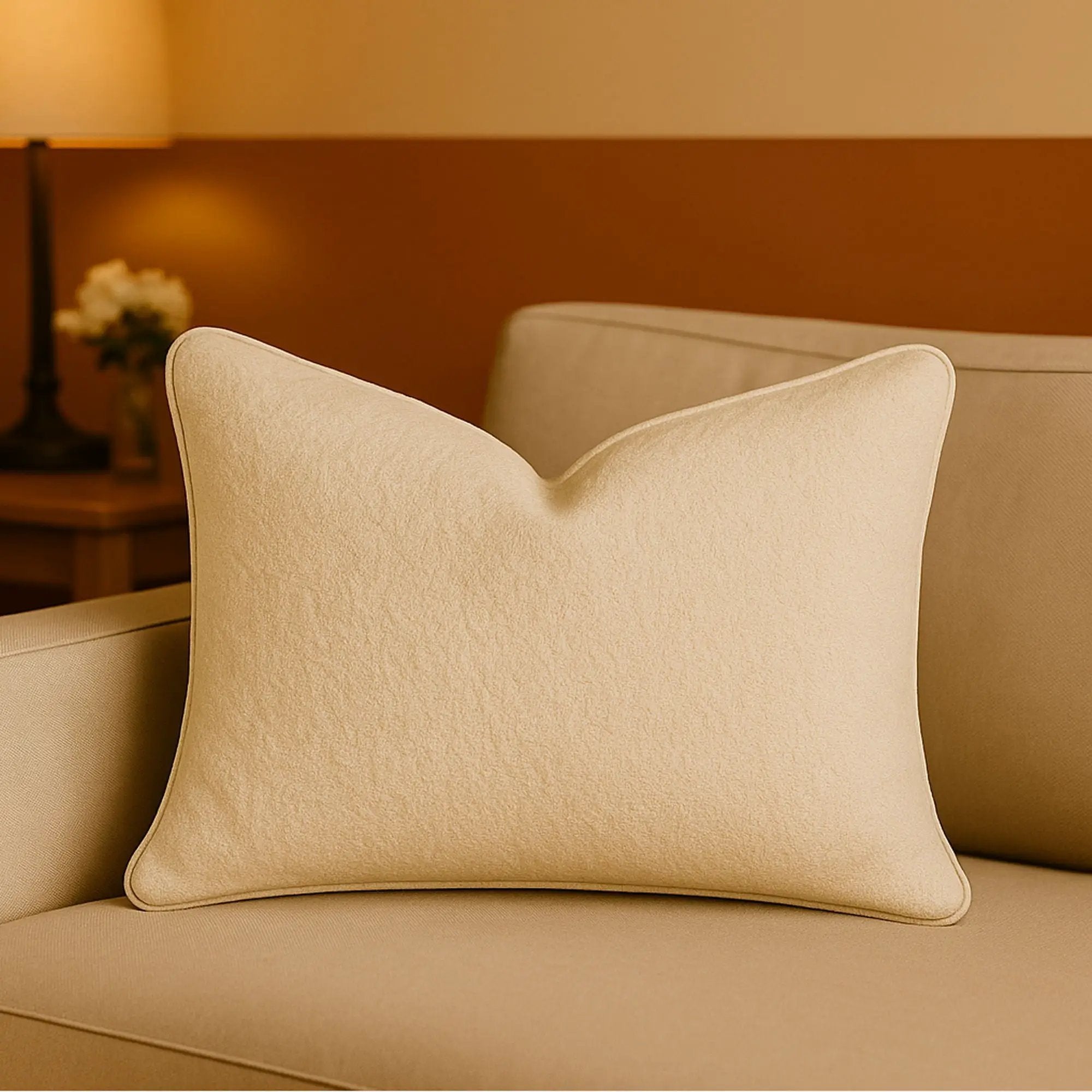 Homey Cozy - Textured Throw Pillow - Ivory by Unique Piece Furniture