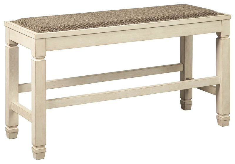 Bolanburg - DBL Counter UPH Bench - Beige by Unique Piece Furniture