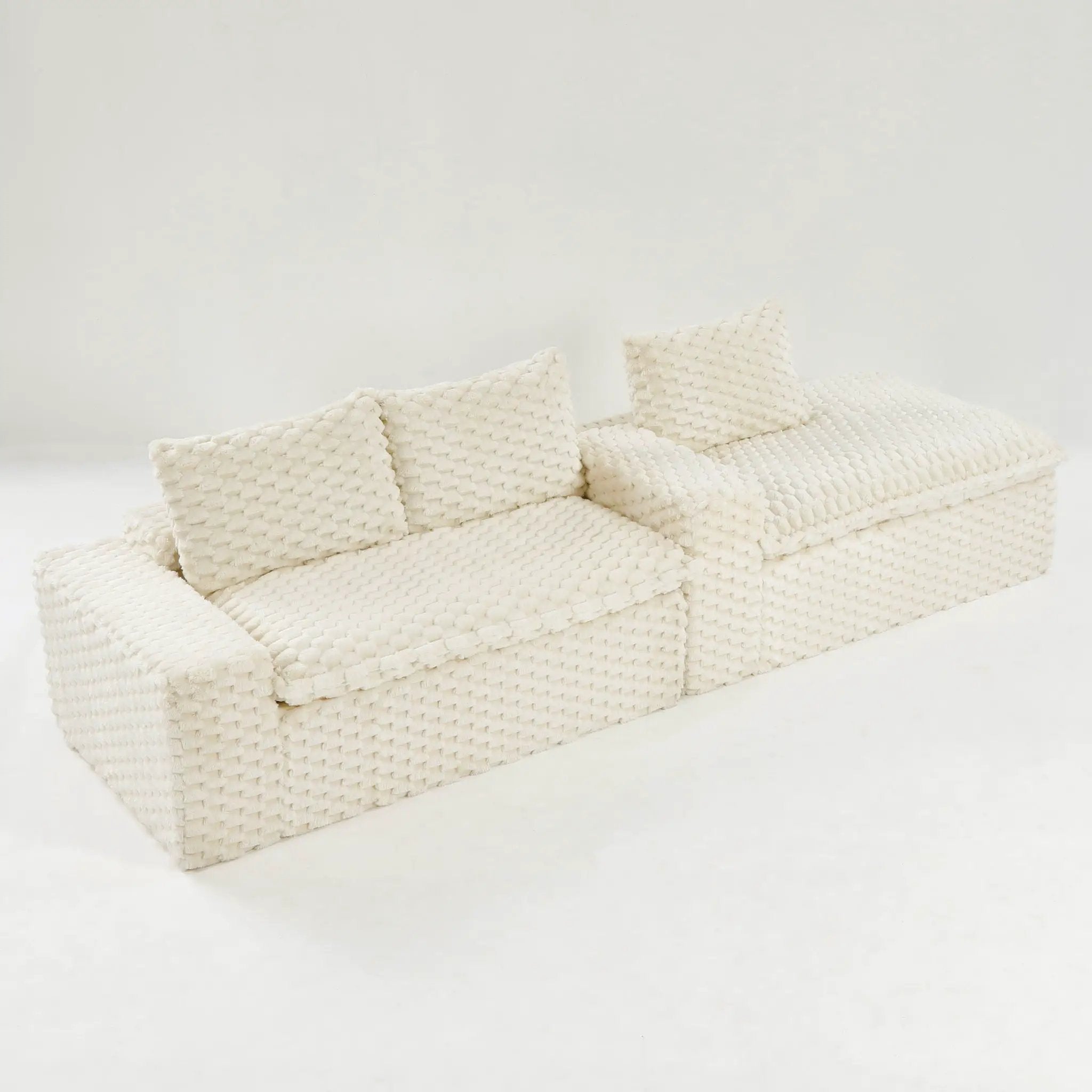 Modular Sofa, Convertible Twin Seat With Chaise Lounge by HouseOfZazla