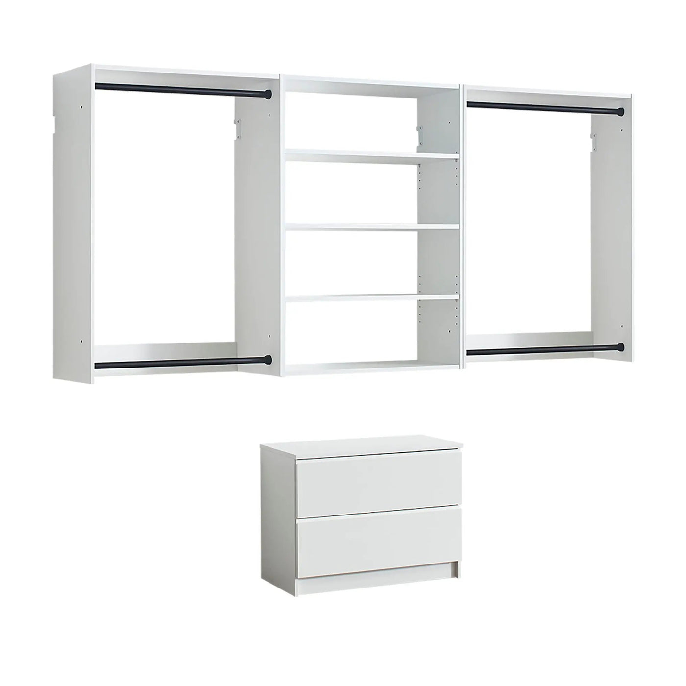 Devi - Wall Mounted Wood Closet System With Modular Units by HouseOfZazla
