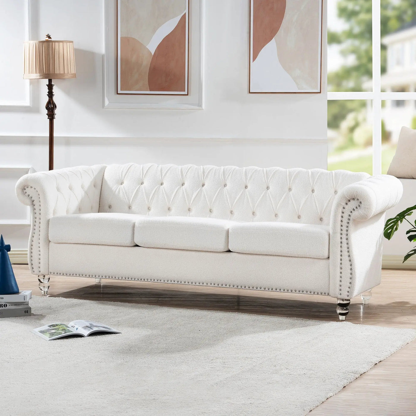 Rolled Arm Chesterfield 3 Seater Sofa by Unique Piece Furniture