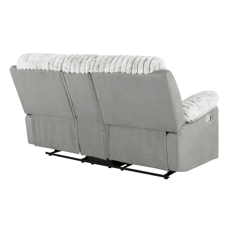 Bruni - Console Reclining Loveseat With Manual Recline by HouseOfZazla