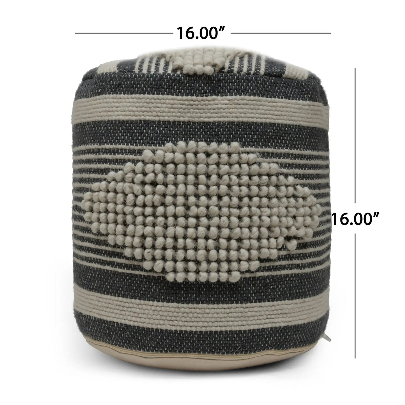 Diamond - Handcrafted Cylindrical Pouf by HouseOfZazla