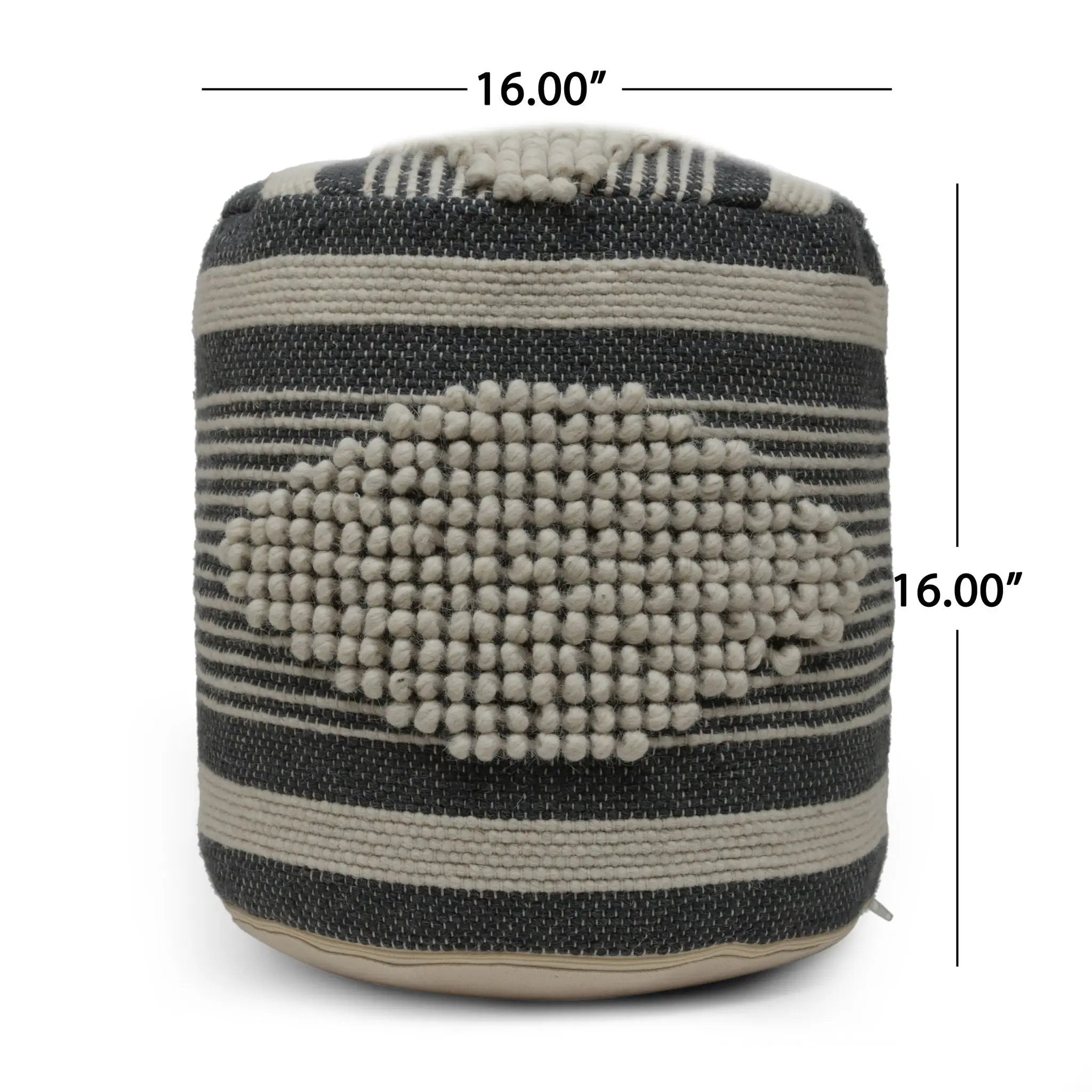 Diamond - Handcrafted Cylindrical Pouf by HouseOfZazla