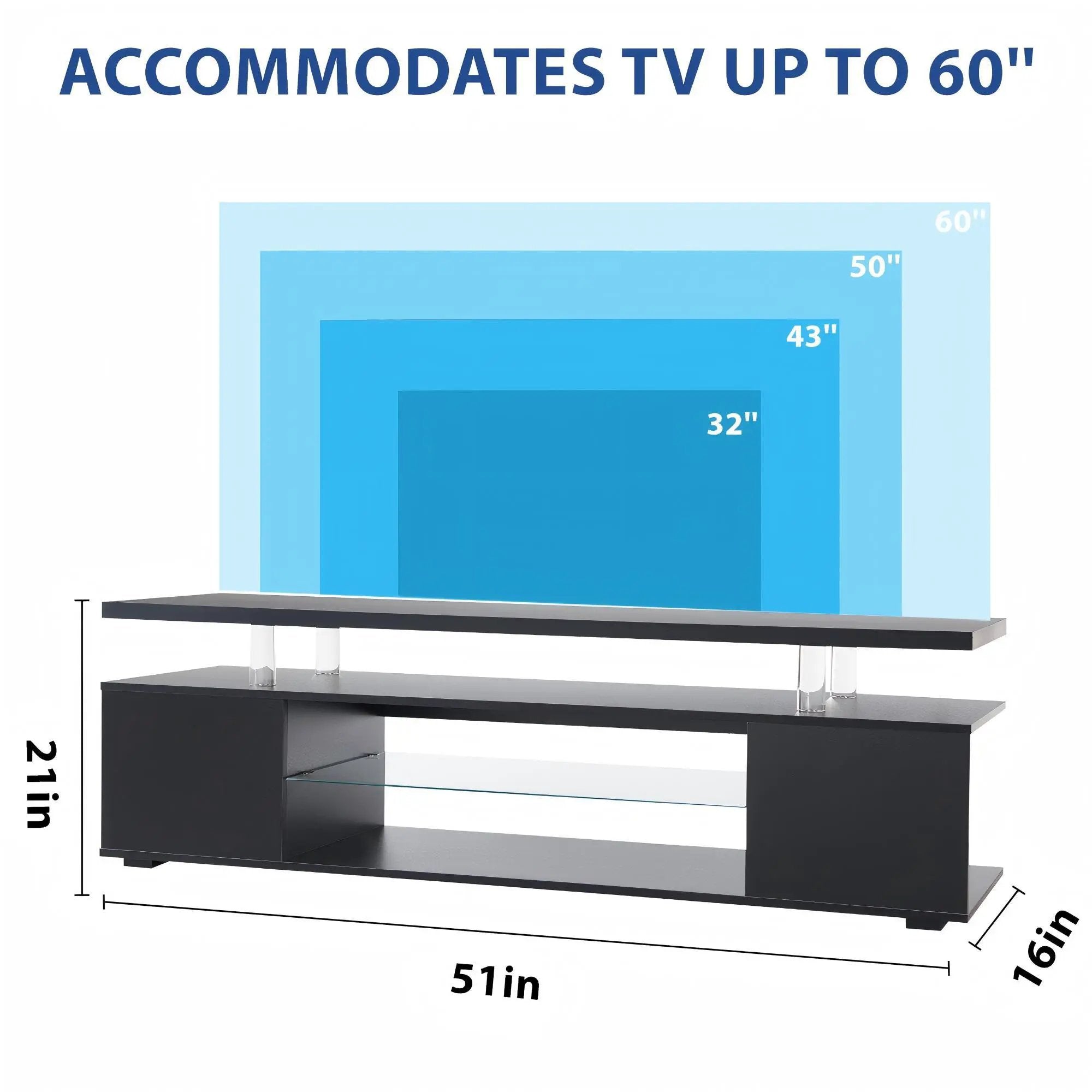 TV Stant With LED And Large Side Cabinet by Unique Piece Furniture