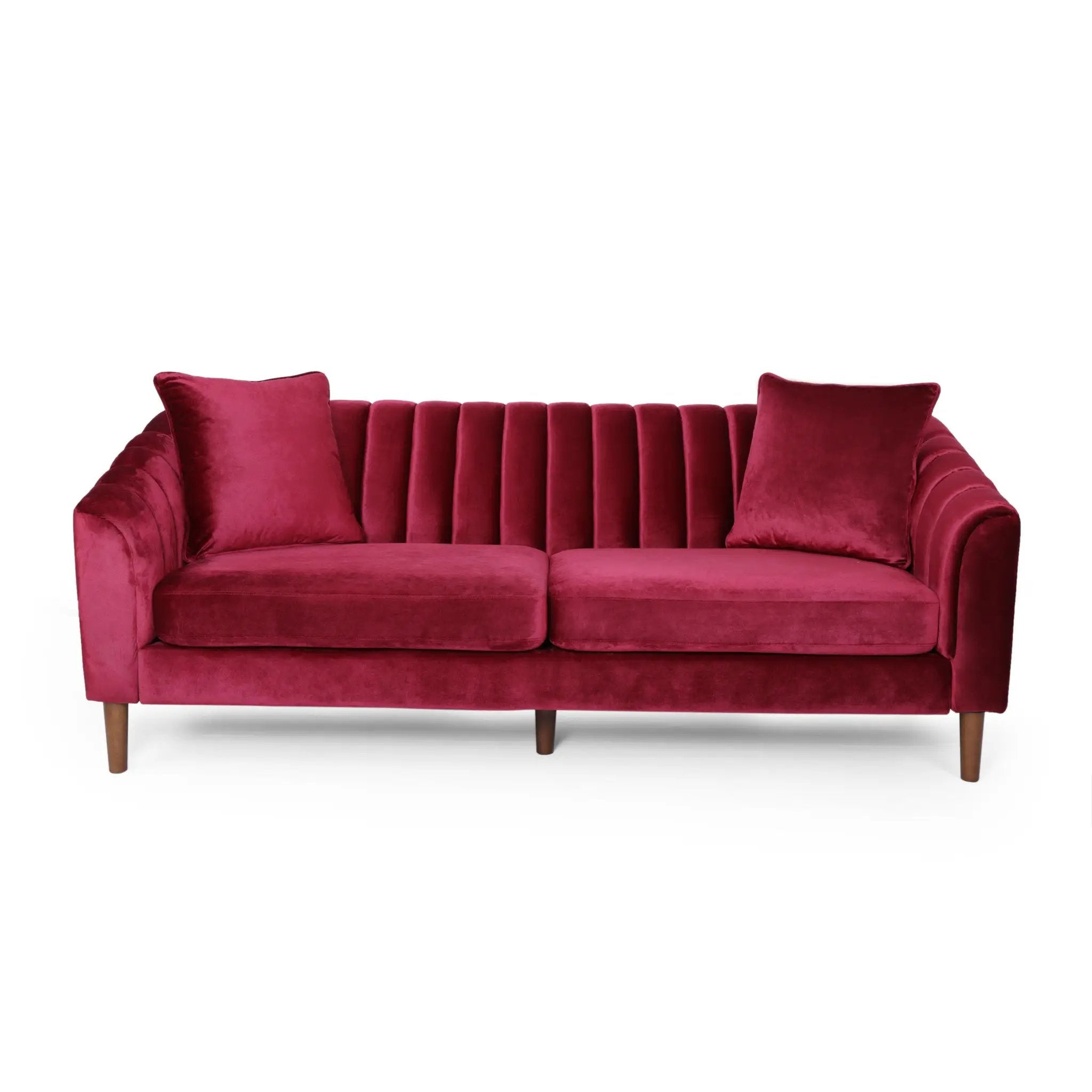 3-Seater Sofa (Wine Red) by HouseOfZazla