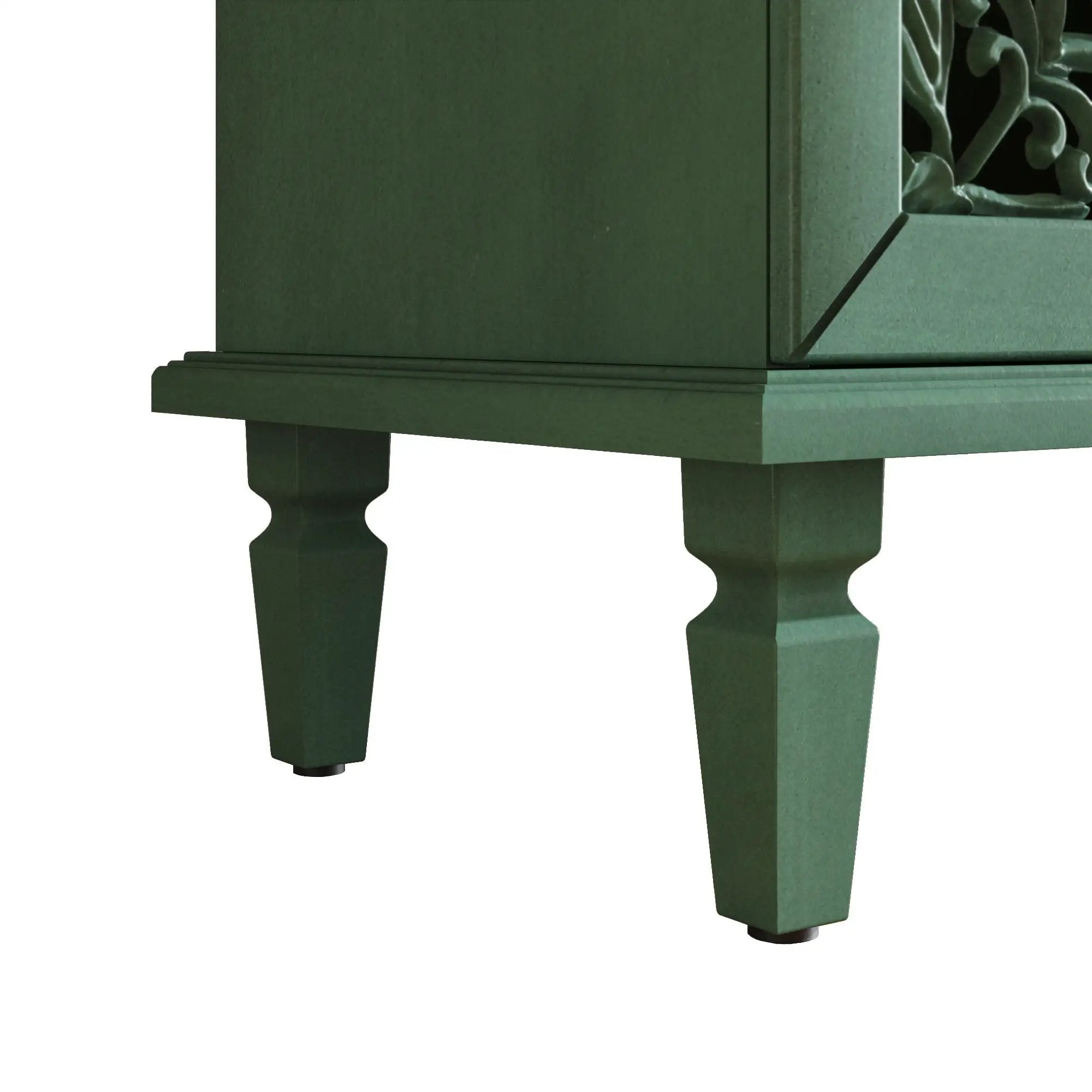 60' Antique Buffet Cabinet with Floral Carvings by HouseOfZazla