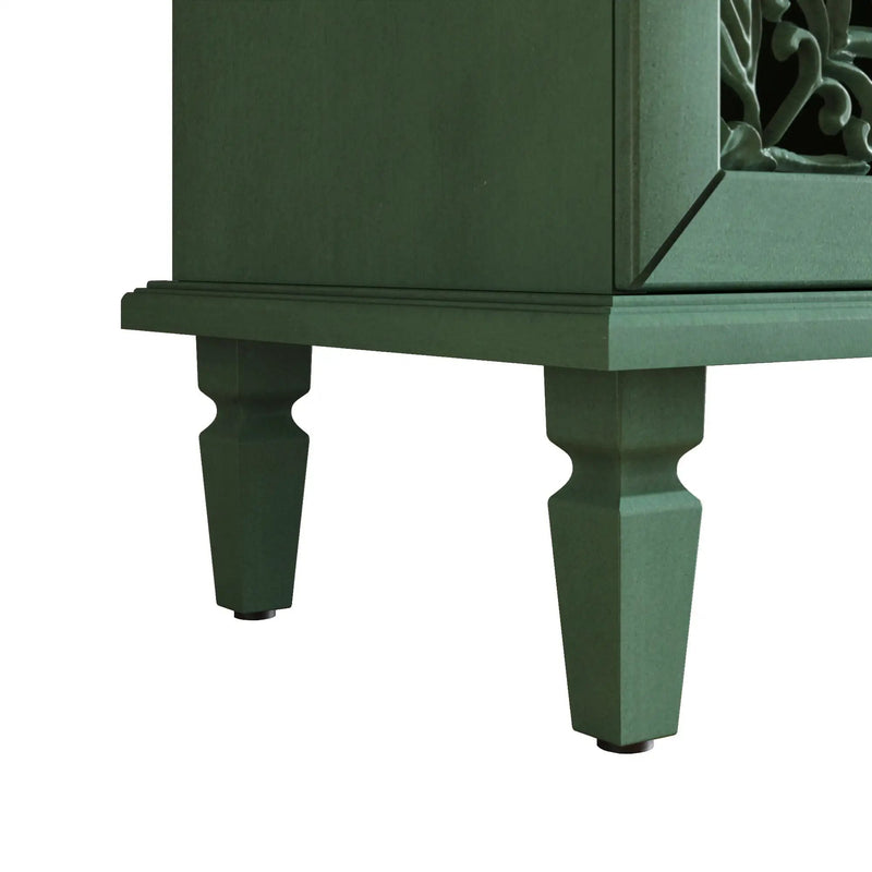 60' Antique Buffet Cabinet with Floral Carvings by HouseOfZazla