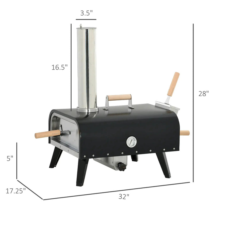 Outdoor Pizza Oven with 12" Rotating Stone by HouseOfZazla