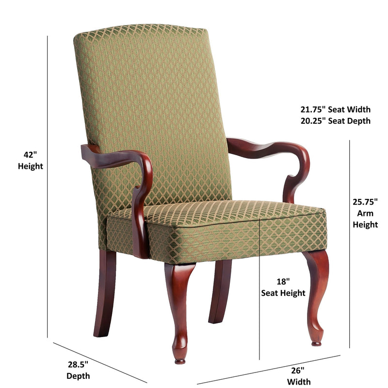 Delaney - Elegant Gooseneck Arm Chair With High Back by HouseOfZazla