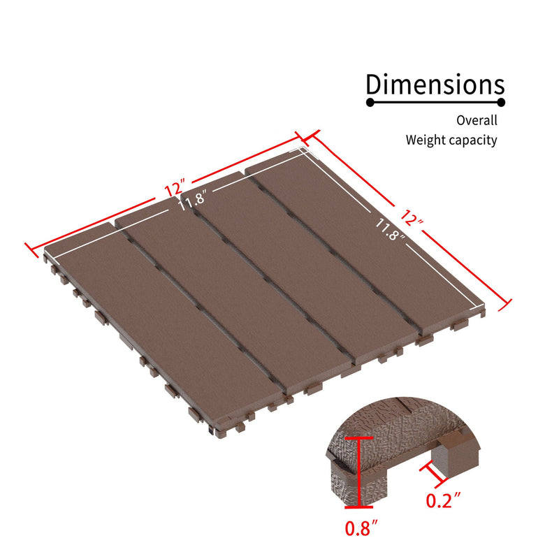 Interlocking Deck Tiles 44 Pack For Backyard by HouseOfZazla