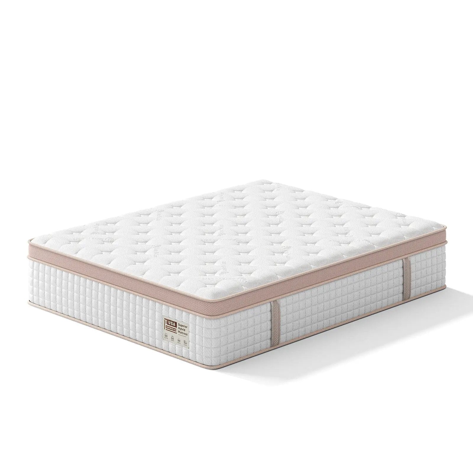 14 Inch Firm Hybrid Mattress – Queen Size by HouseOfZazla