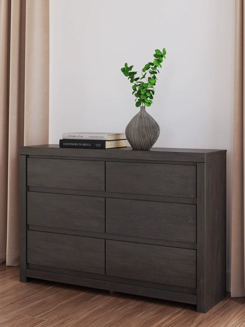 Fraluna - Six Drawer Dresser - Charcoal by Unique Piece Furniture