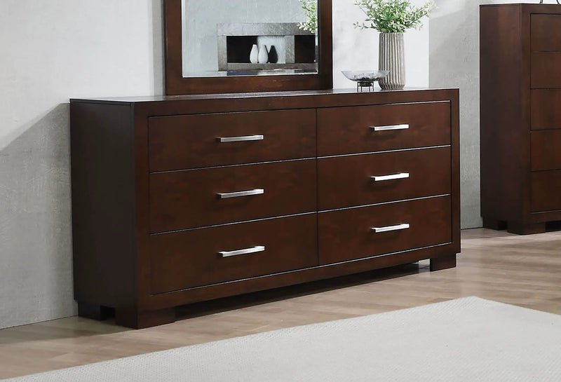 Jessica 6-drawer Dresser Cappuccino by Unique Piece Furniture