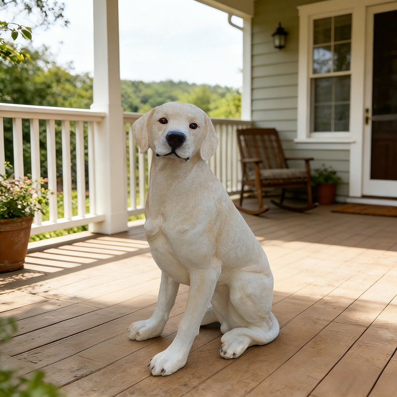 Outdoor Labrador Dog Statue Greeter Garden Decor – Cute Puppy Sculpture for Yard Porch New Year Gift, photo 2 of 10