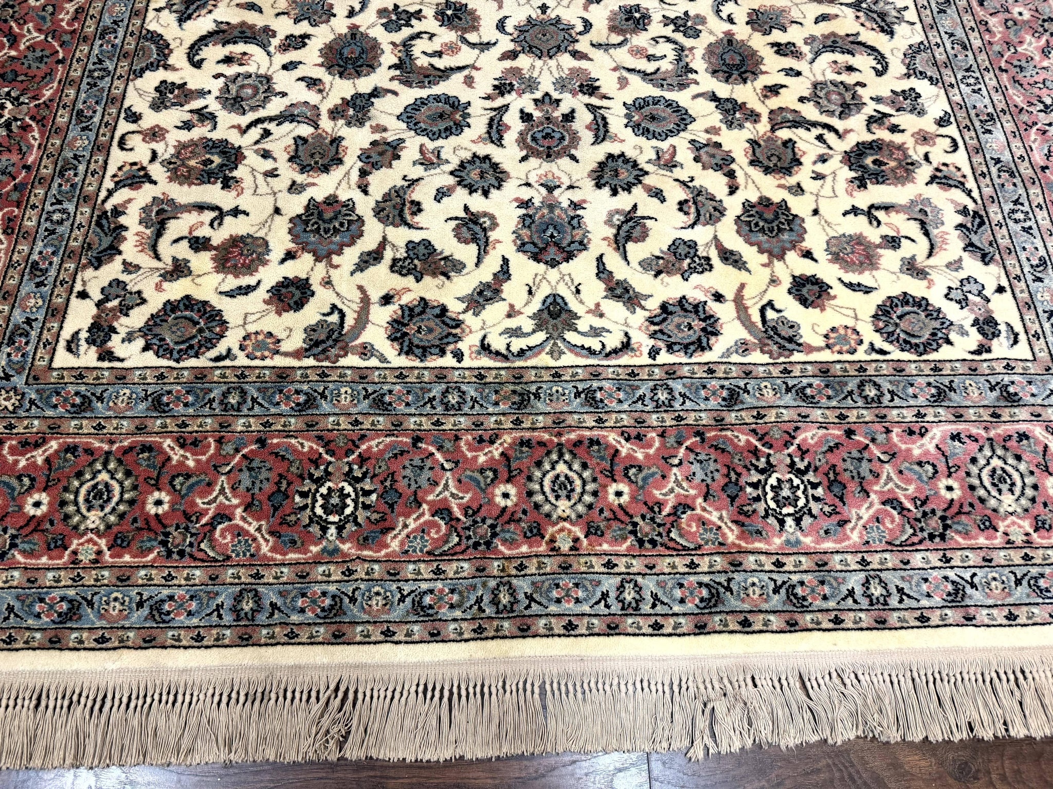 Karastan Rug 8.8 x 12, Ivory Rose Kashan #768, Wool Pile Karastan Carpet, Original 700 Series, Rare, Discontinued, Vintage by Jewel Rugs