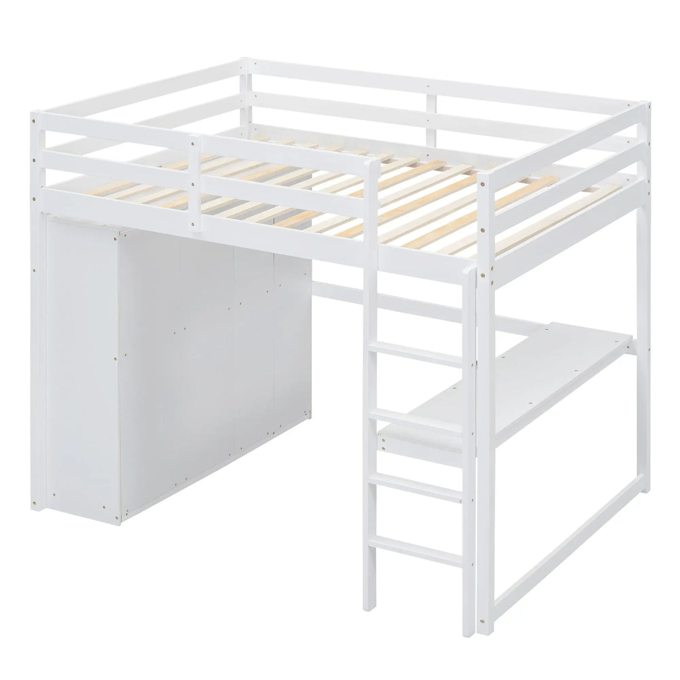 Loft Bed With Built In Wardrobe, Shelves And Drawers by HouseOfZazla