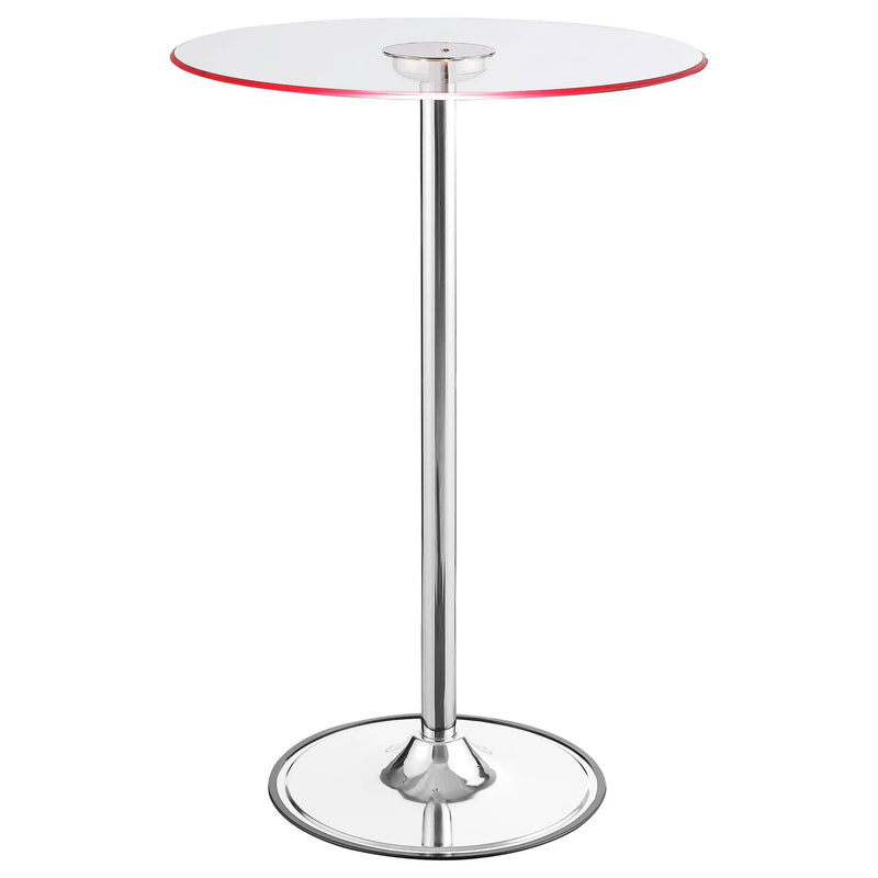 Indra - LED Bistro Table - Chrome by HouseOfZazla