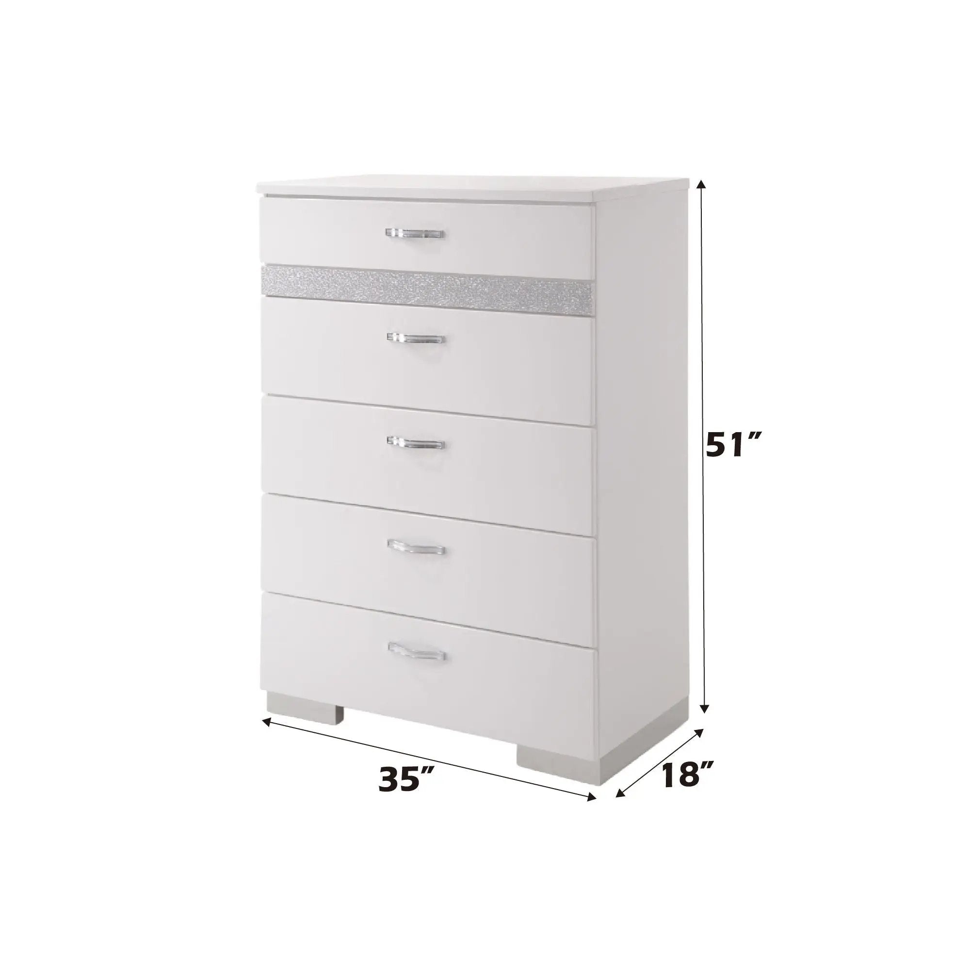 Naima II - High Gloss Chest - White by HouseOfZazla