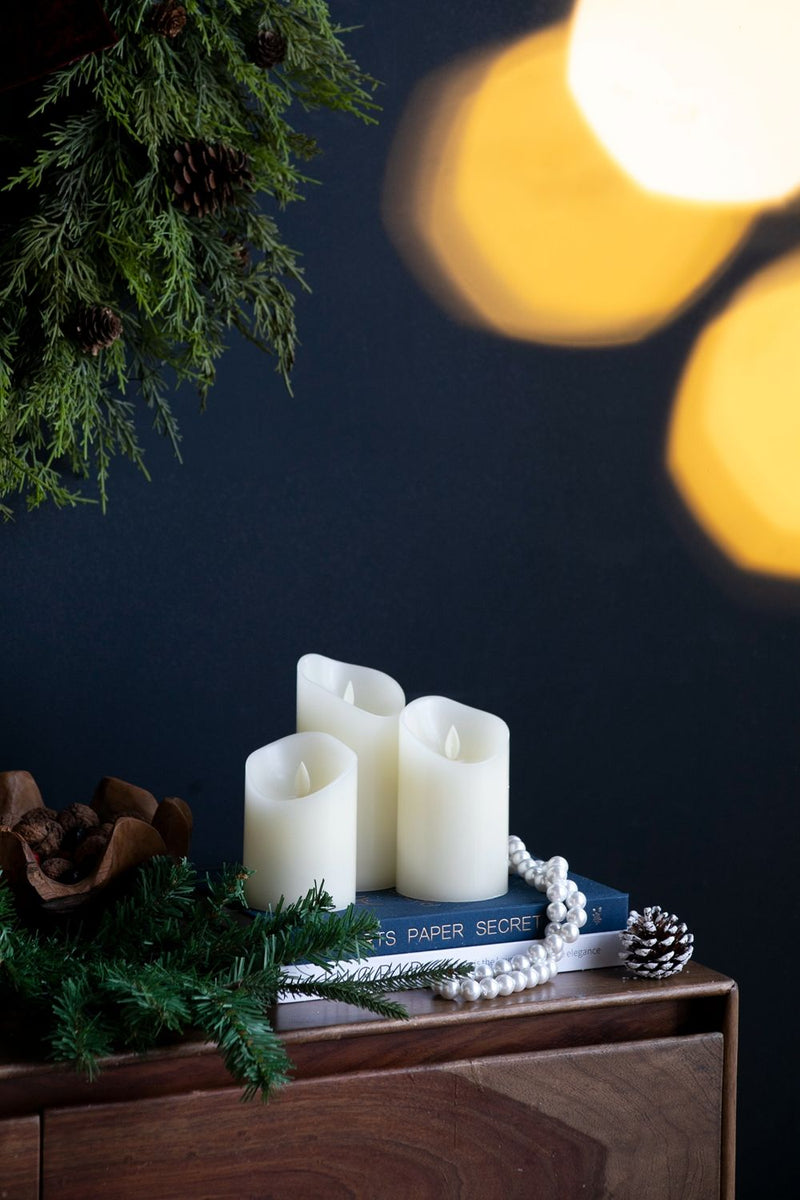 Flickering LED Candles Set with Remote Timer - Ivory, photo 10 of 10
