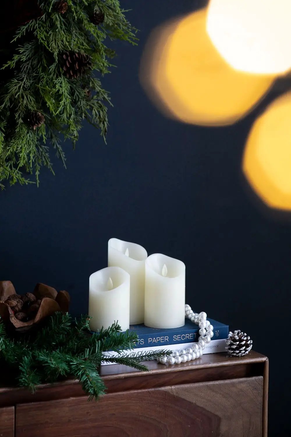 Flickering LED Candles With Remote Timer (Set of 3) - Ivory by HouseOfZazla