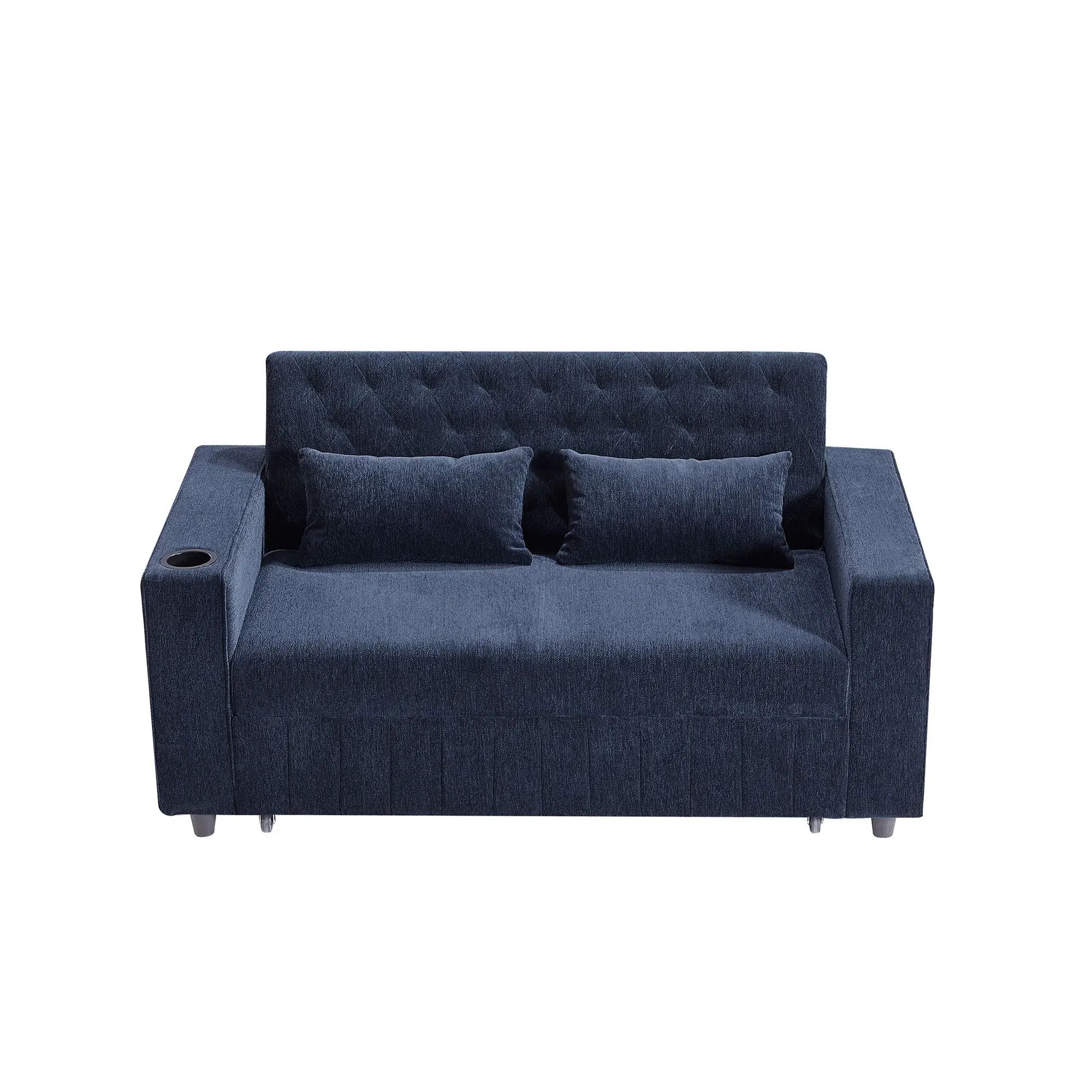 Pull-Out Sofa Bed Convertible Couch With Adjustable Backrest For Living Room by HouseOfZazla