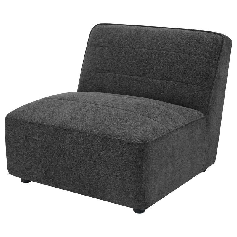 Sunny Upholstered Armless Chair Dark Charcoal by Unique Piece Furniture