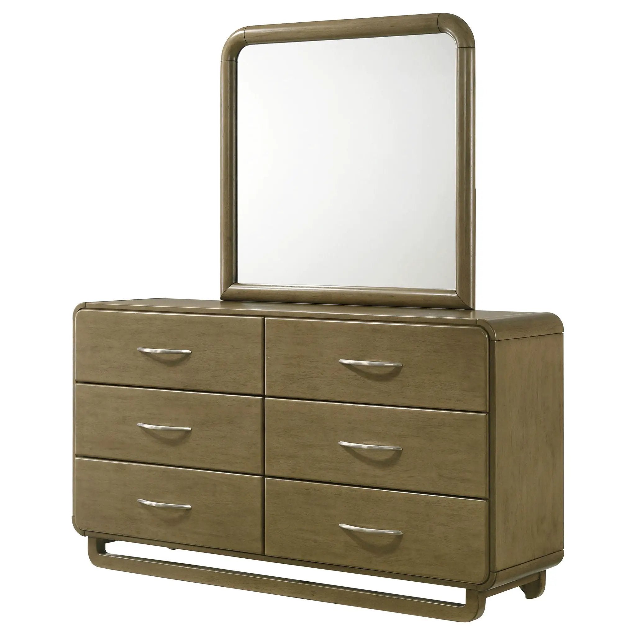 Amsbury 6-drawer Dresser and Mirror Nutmeg by Unique Piece Furniture