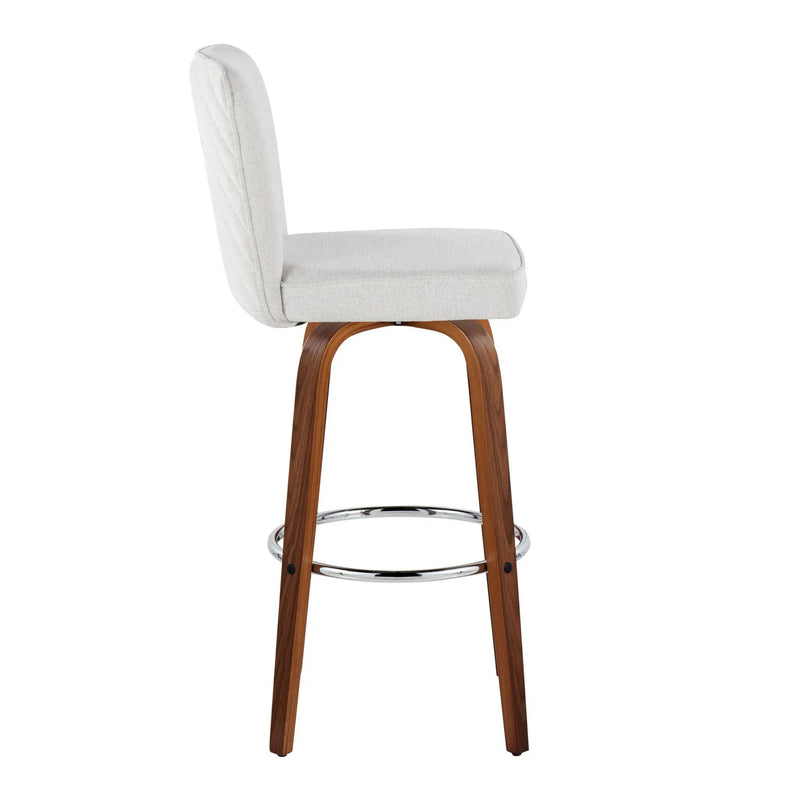 Henry - Contemporary Fixed Height Barstool With Swivel With Round Footrest (Set of 2) by Unique Piece Furniture