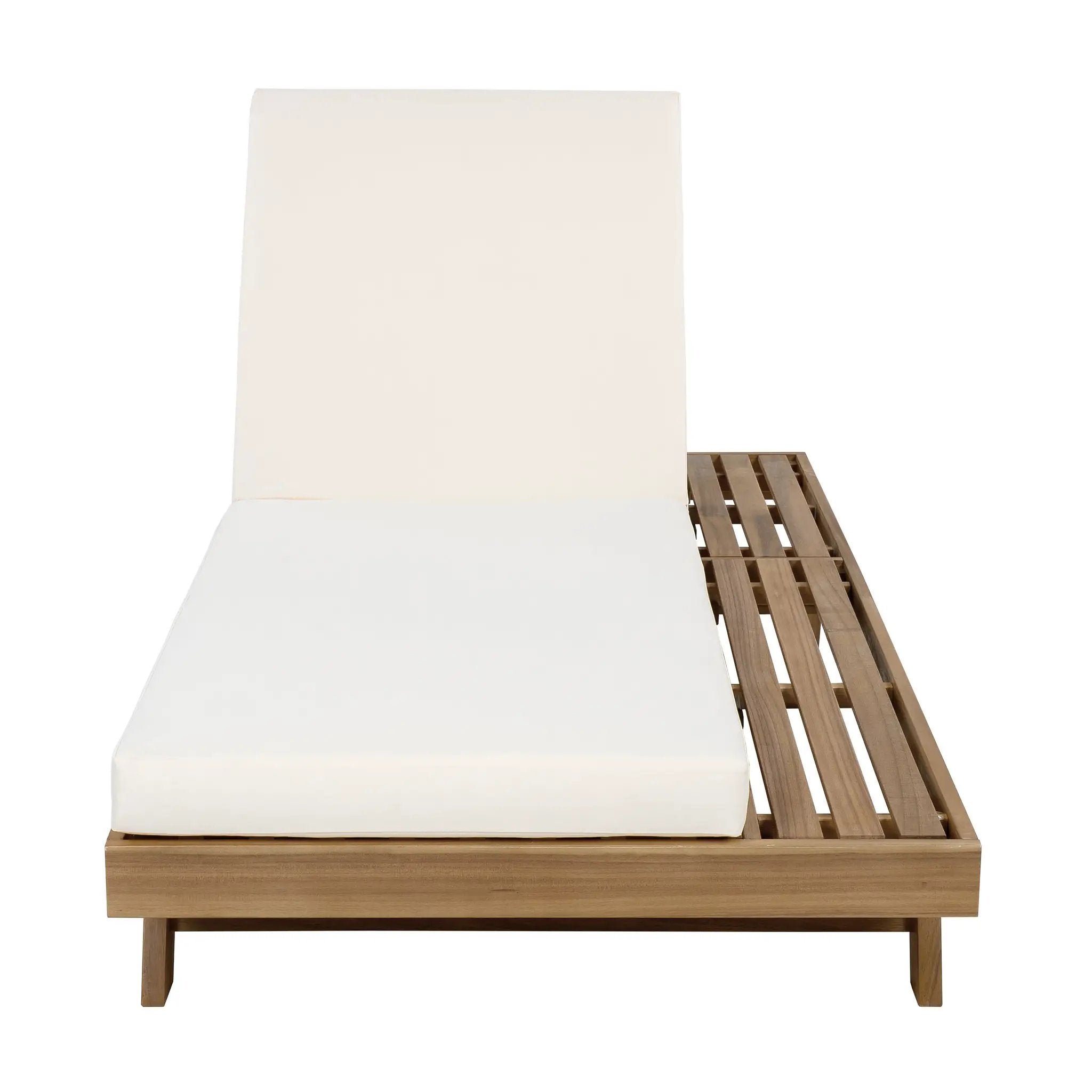 Lounge Chaise Set, Space Available On One Side, Acacia Wood In by HouseOfZazla