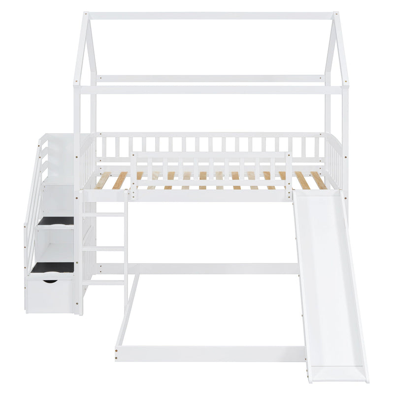 House Bunk Bed With Slide by HouseOfZazla