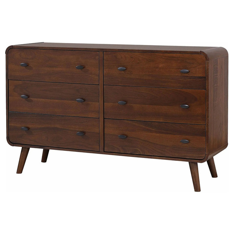 Robyn 6-drawer Bedroom Dresser Dark Walnut by Unique Piece Furniture