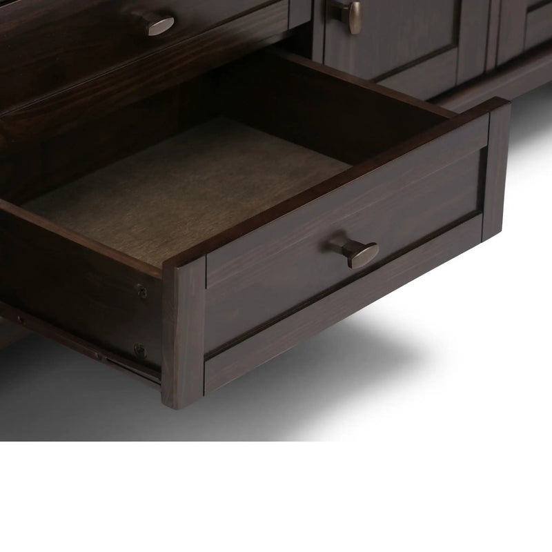 Warm Shaker - TV Media Stand Handcrafted - Tobacco Brown by HouseOfZazla