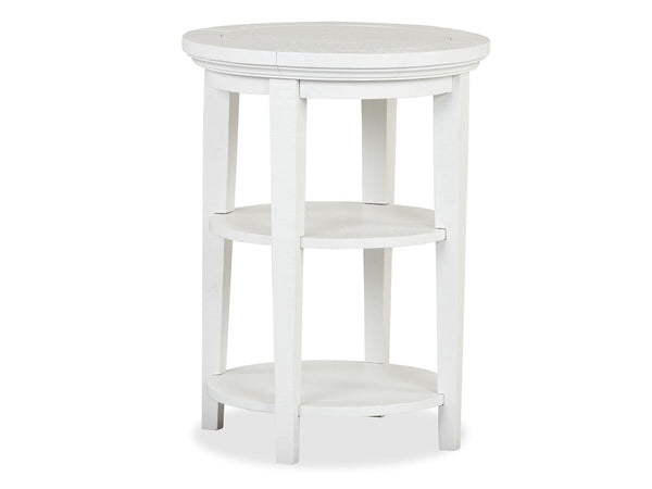 Heron Cove - Round Accent End Table - Chalk White