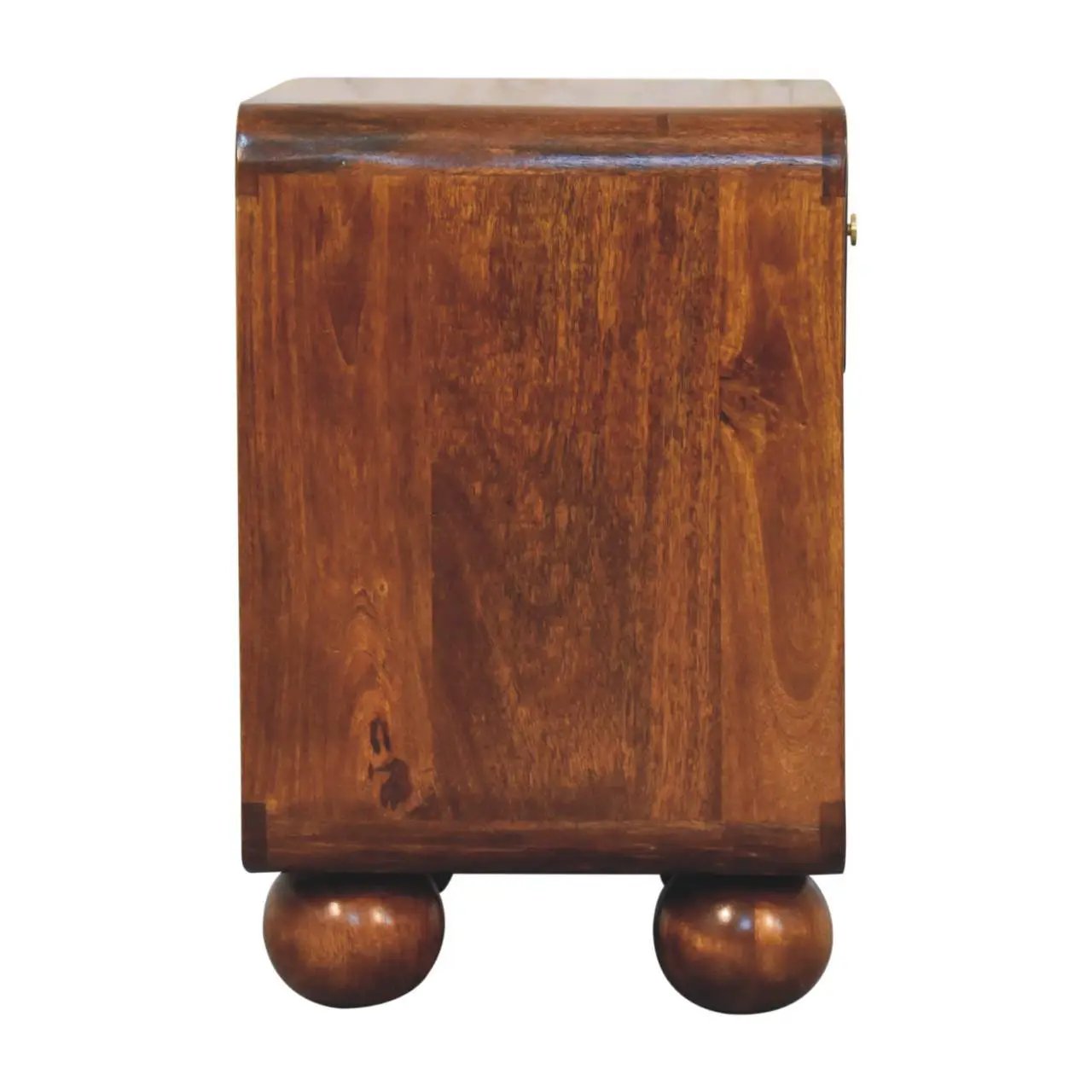 Open Woven Bedside Table, 1 Drawer - Chestnut by HouseOfZazla
