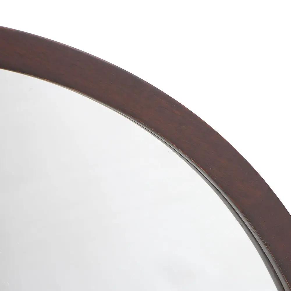 Circle Wall Mirror With Wooden Frame for Living Room by HouseOfZazla