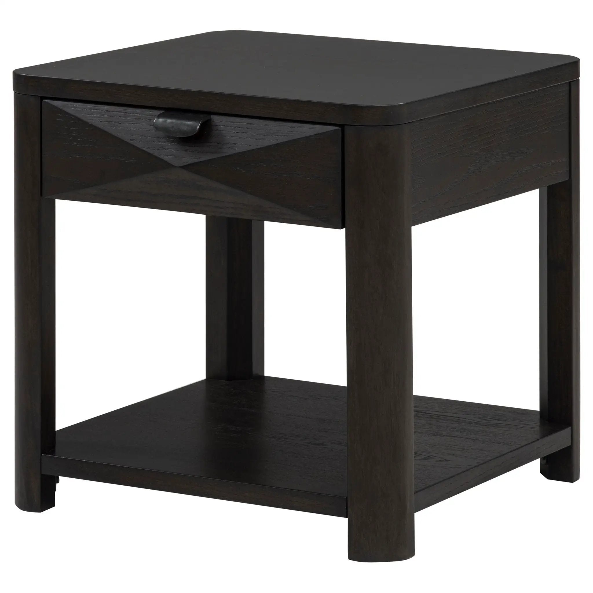 Marcelo Wood End Table with Drawer and Shelf Coffee by Unique Piece Furniture