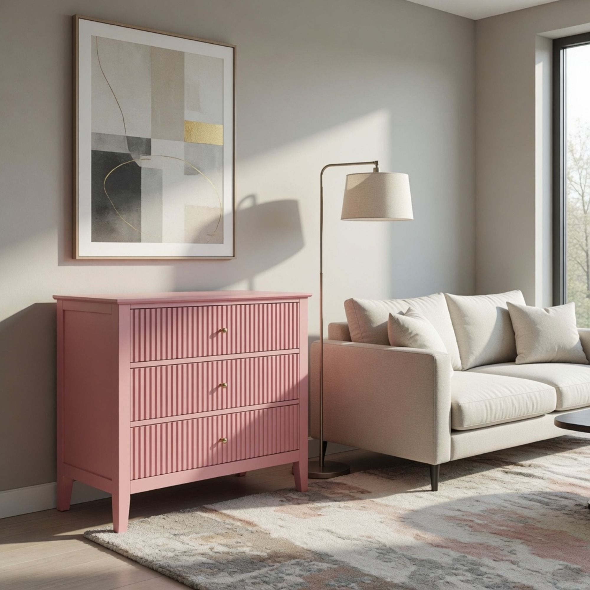 Fluted 3 Drawer Nightstand With Soft Close Slides by HouseOfZazla