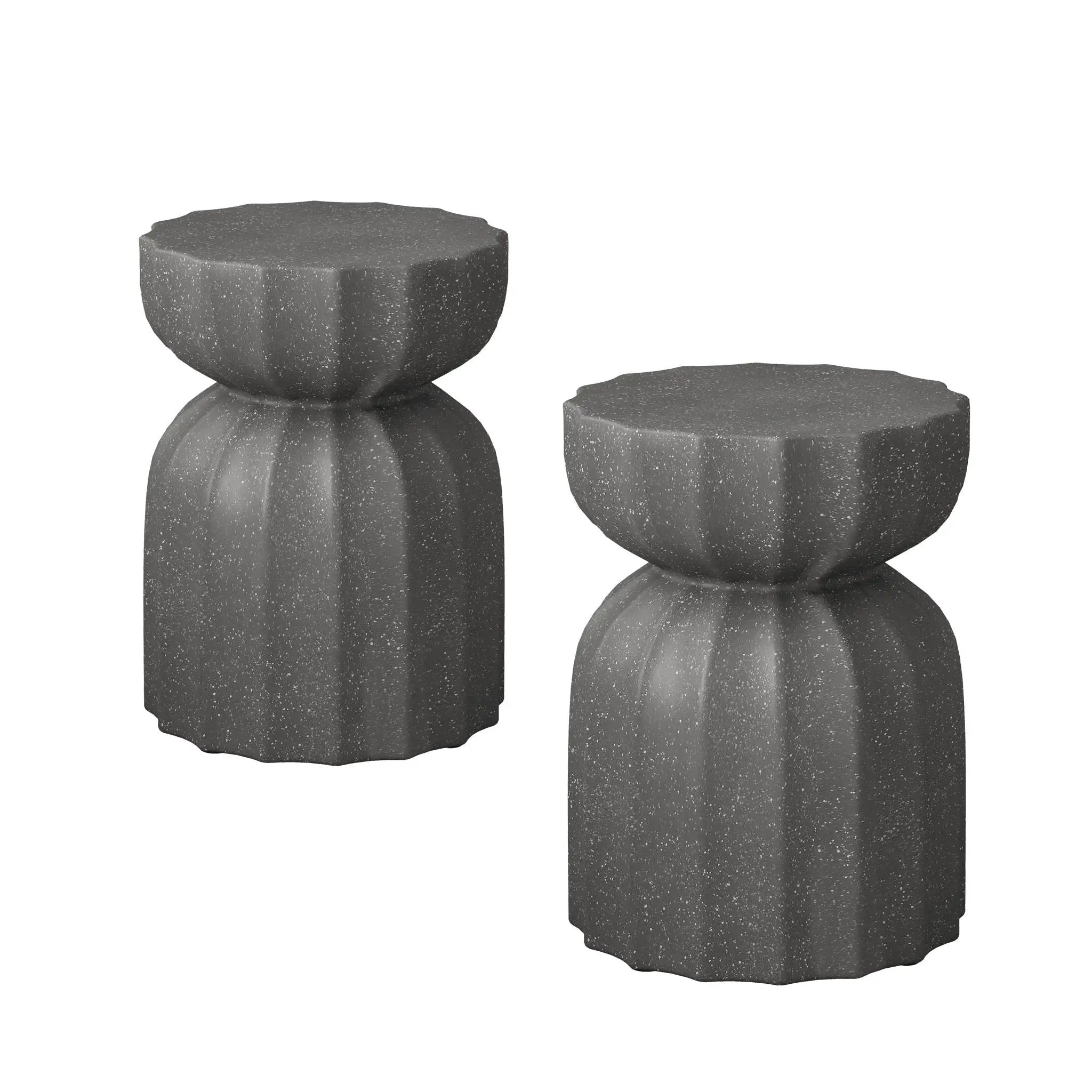 Outdoor And Indoor Waterproof Coffee Table (Set of 2) - Gray by Unique Piece Furniture