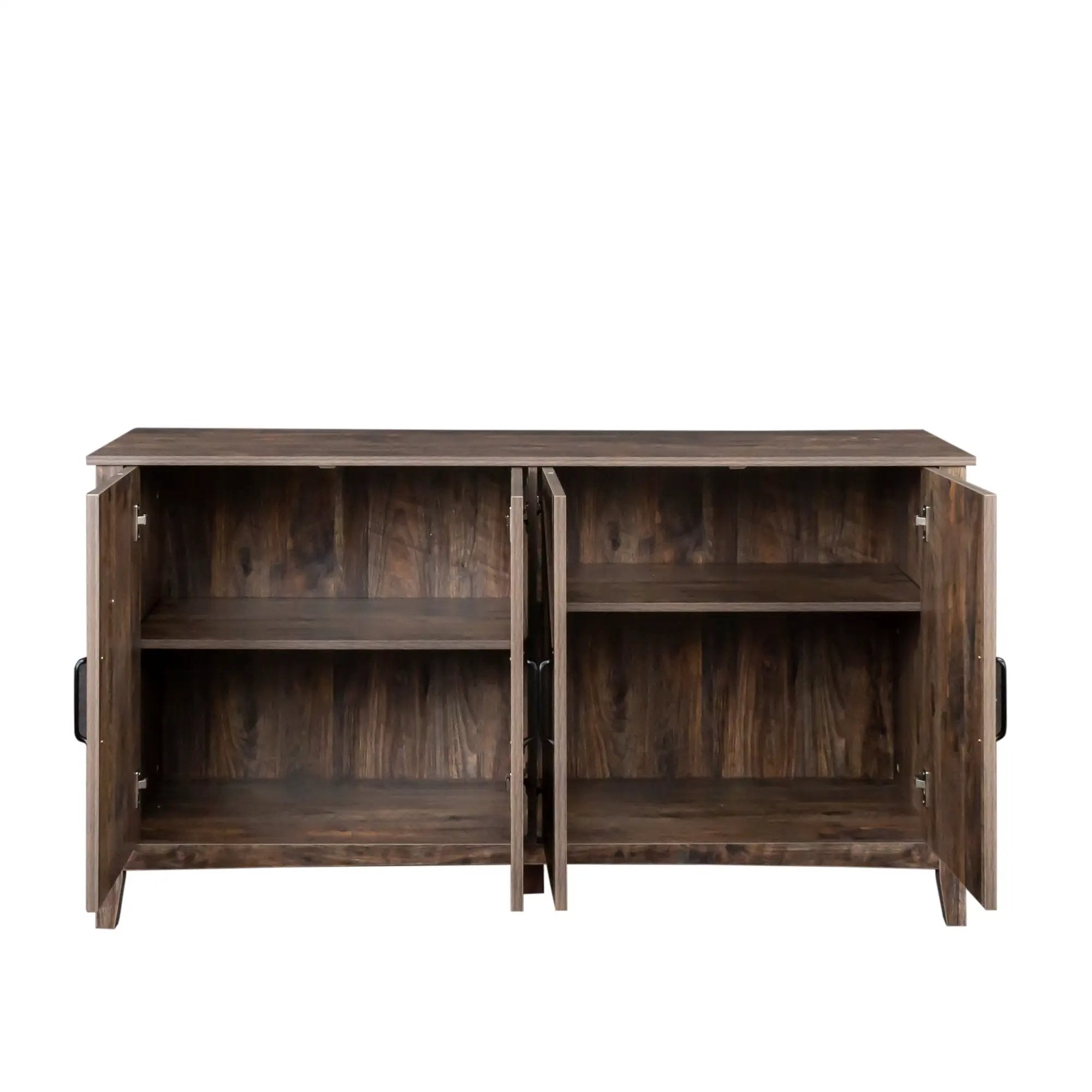 Cabinet with 4 Doors and 4 Open Shelves Freestanding Sideboard by HouseOfZazla