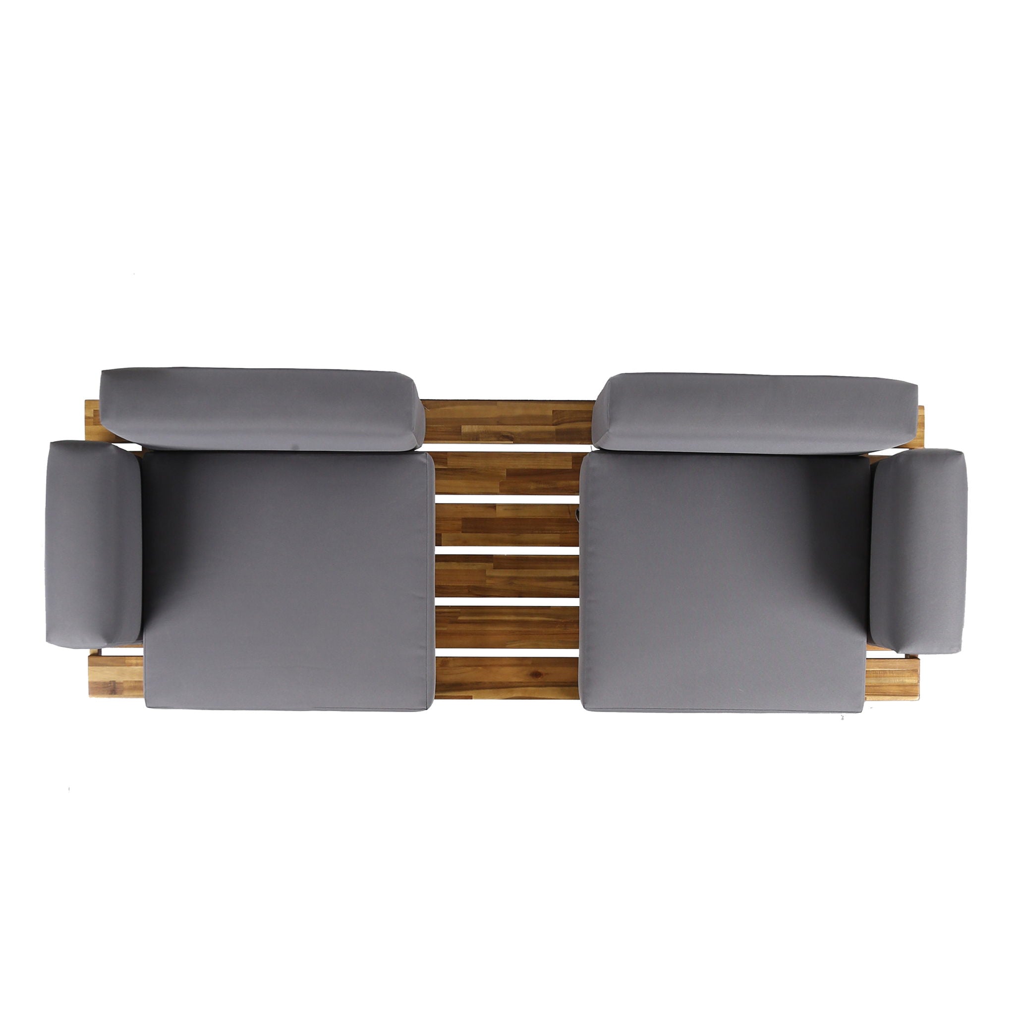 Outdoor Sofa With Cushions And Iron Legs - Dark Gray by HouseOfZazla