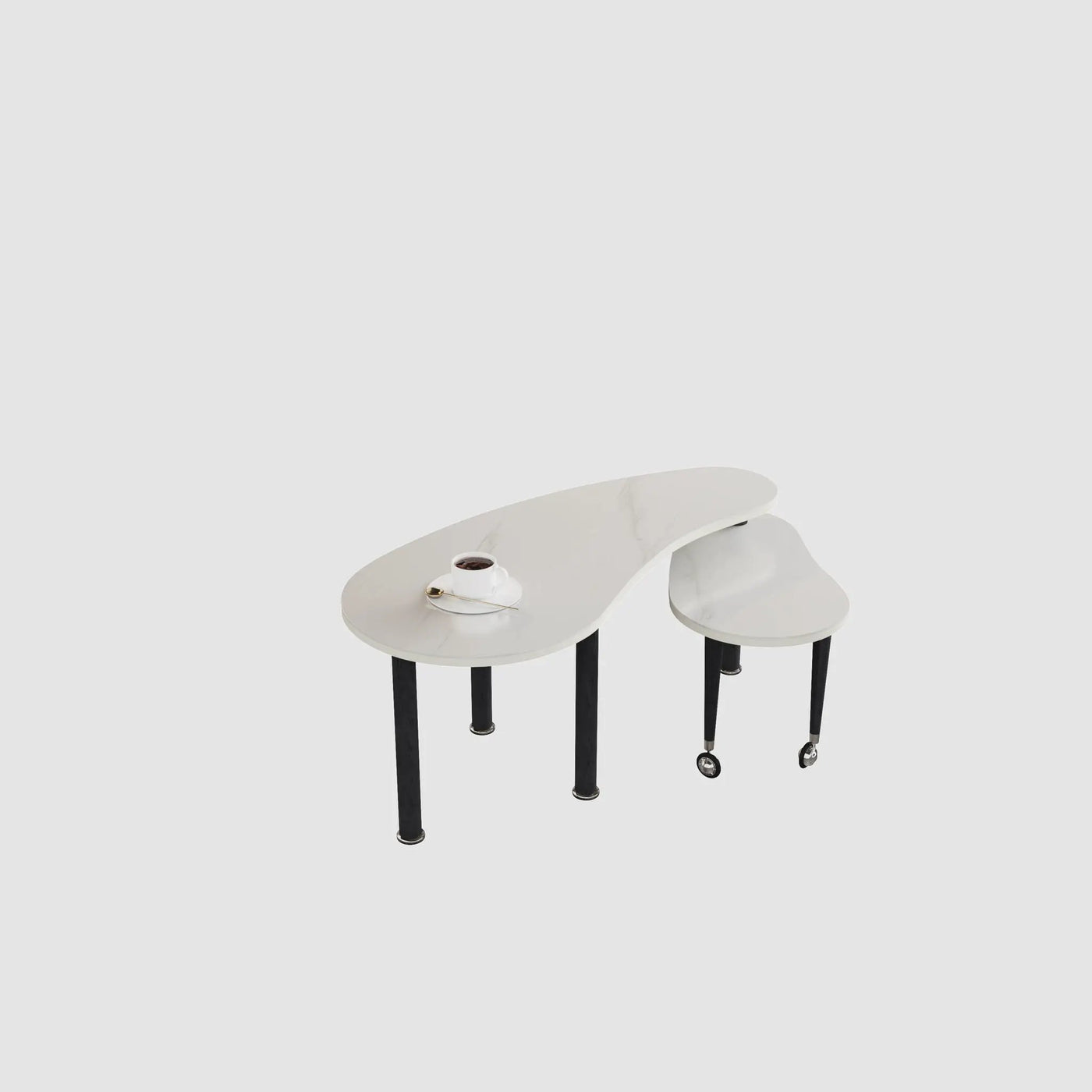 Rotatable Cocktail Table With Solid Legs, 360 Degree Rotating by HouseOfZazla