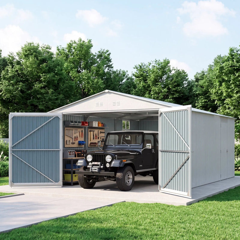 Outdoor Storage Shed 20x13 FT - Metal Garden Utility Shed by HouseOfZazla