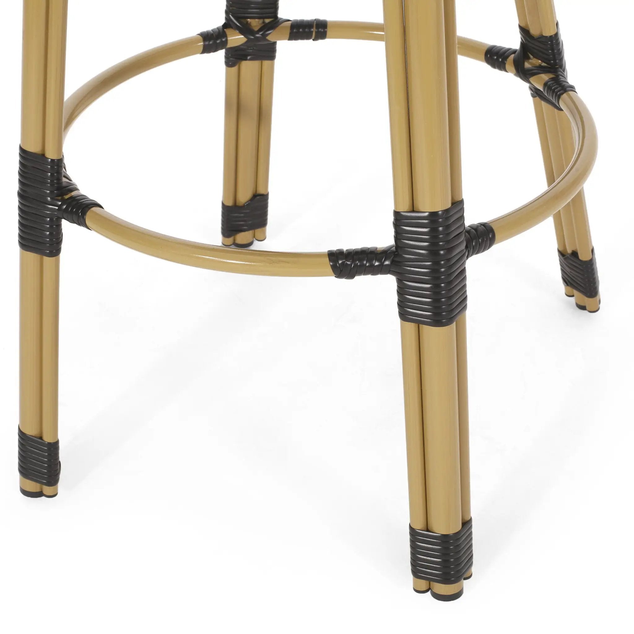 Outdoor Rattan And Aluminum French Barstools (Set of 2) by HouseOfZazla