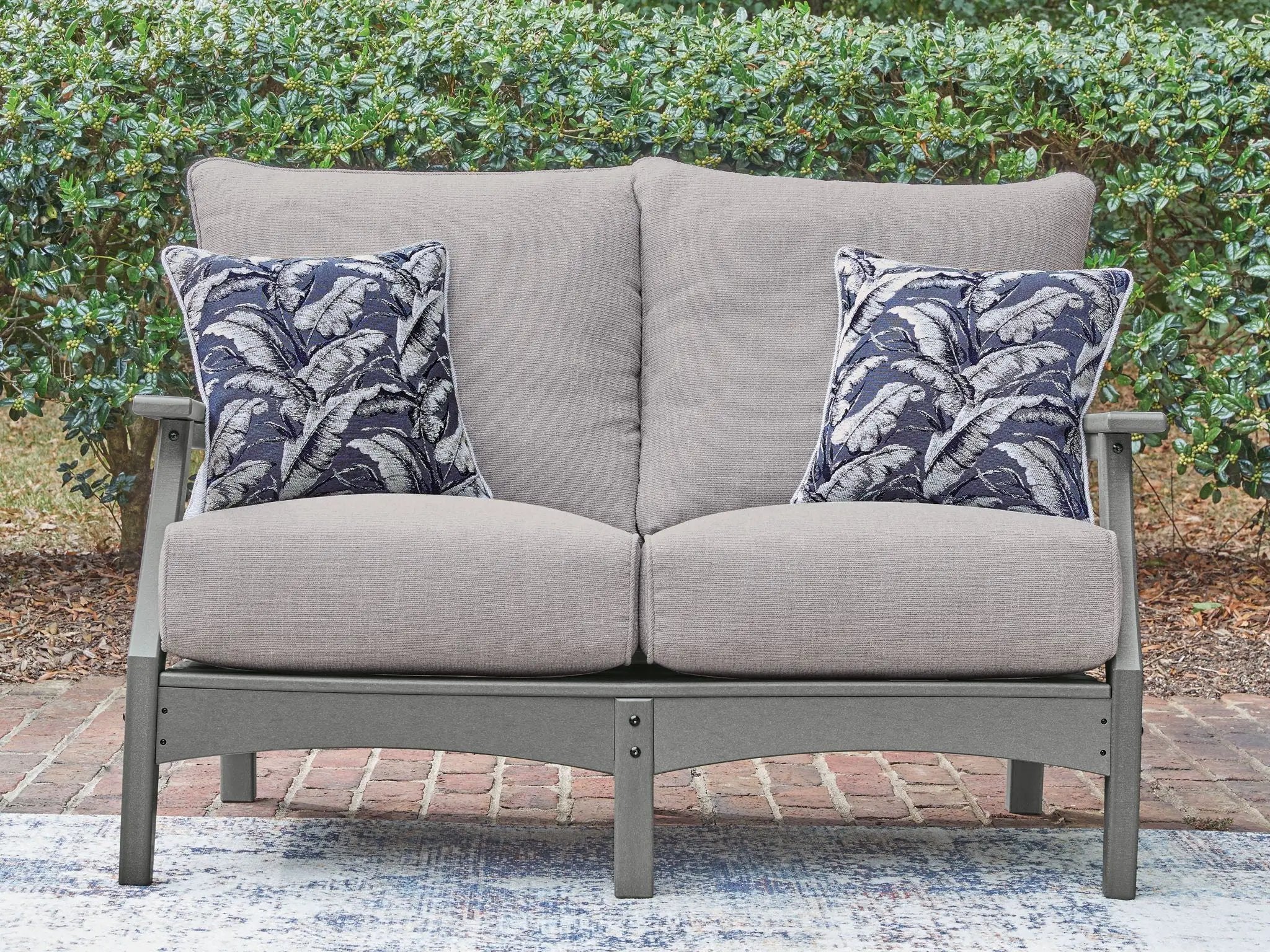 Cove Beach - Loveseat With Cushion - Gray by Unique Piece Furniture