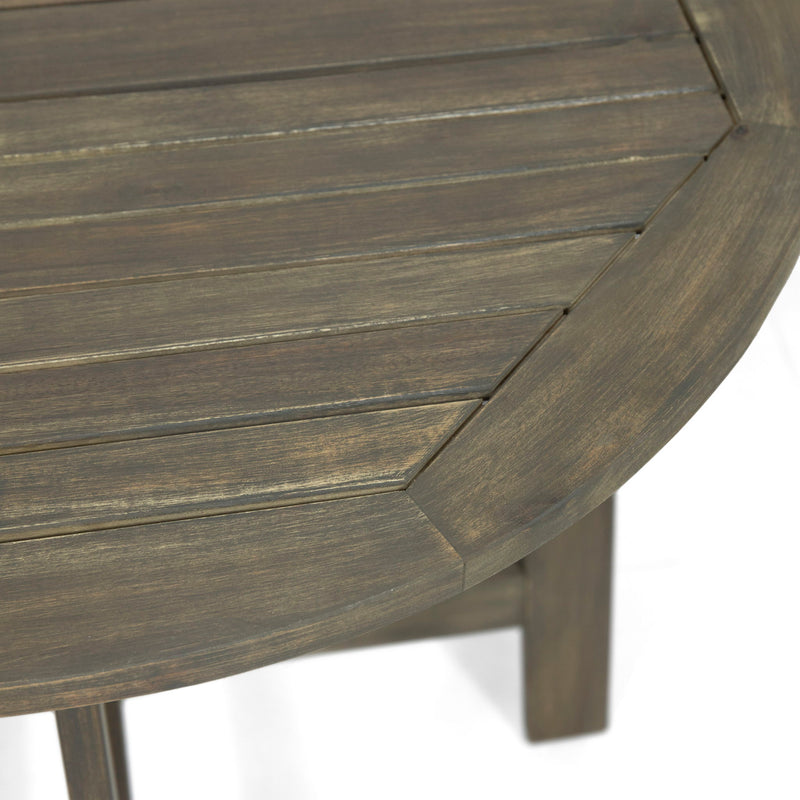 Outdoor Half Round Folding Acacia Wood Bistro Table by HouseOfZazla